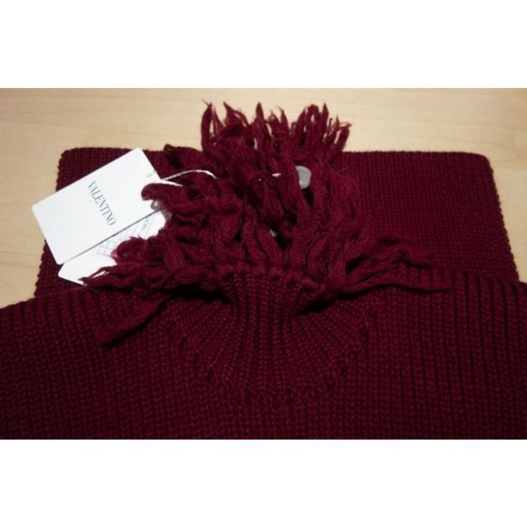 VALENTINO S Maglia Open-back Fringe-trimmed Wool Tunic - Picture 5 of 10